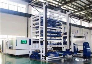 Τέμνουσα μηχανή λέιζερ με τον πύργο αποθήκευσης