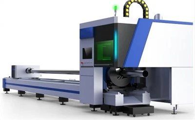 2 Chuck 1500w 2000w 3000w 4000w Metal Cnc Fiber Laser Cutter Machine Price Tube Tube Laser Machine Cutting Laser for Inox Steel Aluminium
